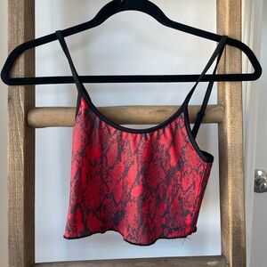 Red Snake Print Tank